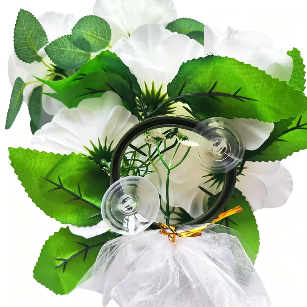 Fleur ventouse décoration voiture mariage