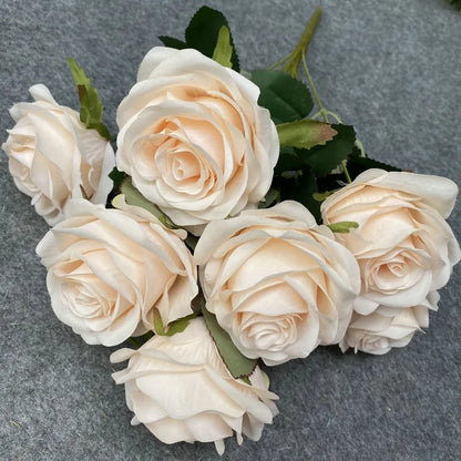 Bouquet de Roses Artificielles Mariage 9 Têtes