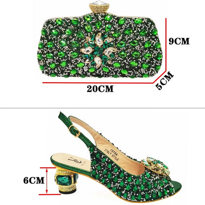 Sandales mariée strass et pochette assortie