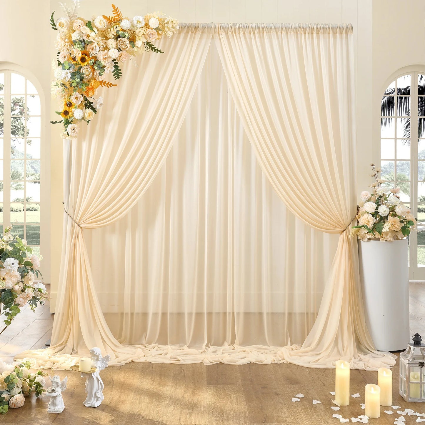 Rideau Voile Arche Mariage Infroissable