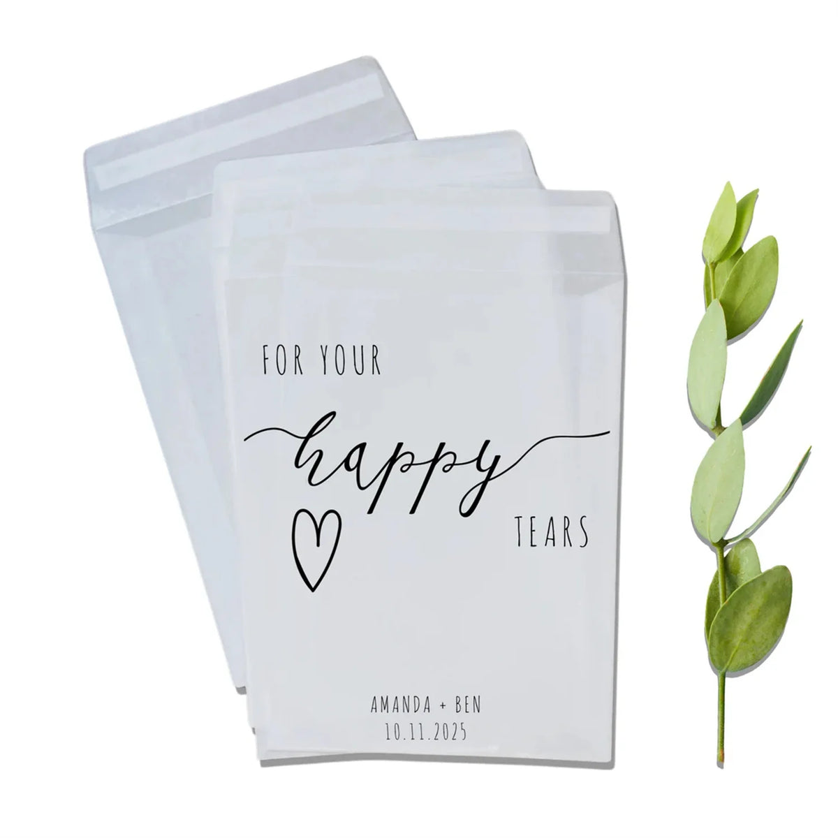 Pochettes mouchoirs larmes de joie mariage