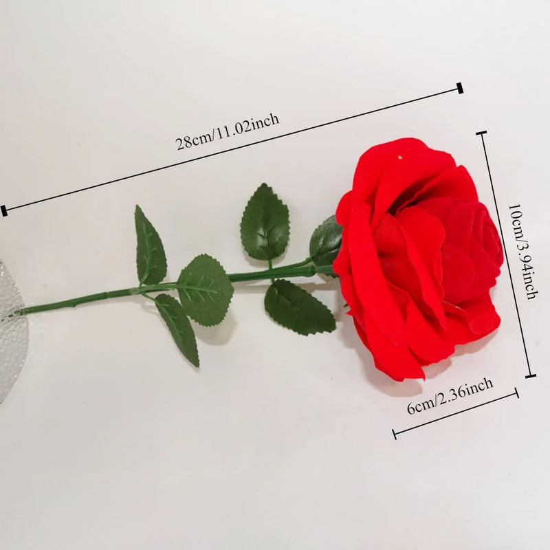 Boîte alliance rose flockée tige — vue 5