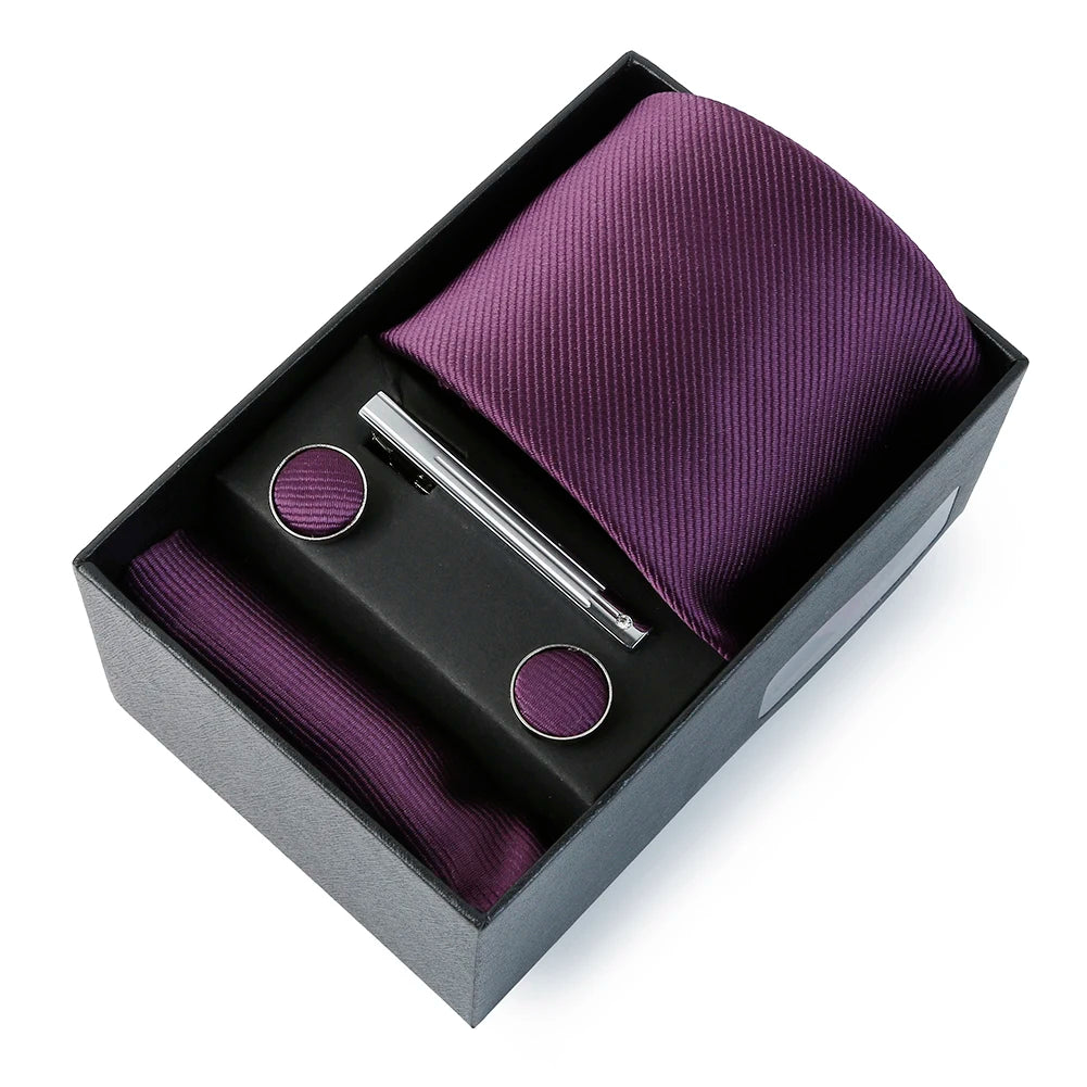 Coffret Cravate Mariage Unie avec Pince — vue 21