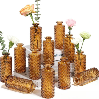 Vase Soliflore en Verre Ciselé