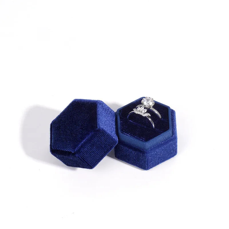Écrin alliance hexagonal en velours — vue 8