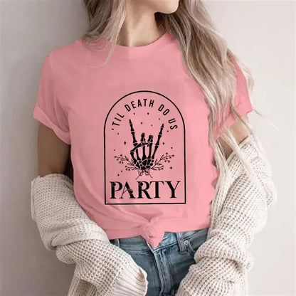 T-shirt EVJF Bride or Die Squelette