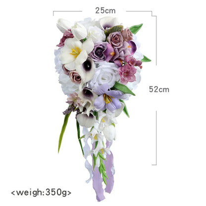 Bouquet de mariée artificiel en cascade — vue 12