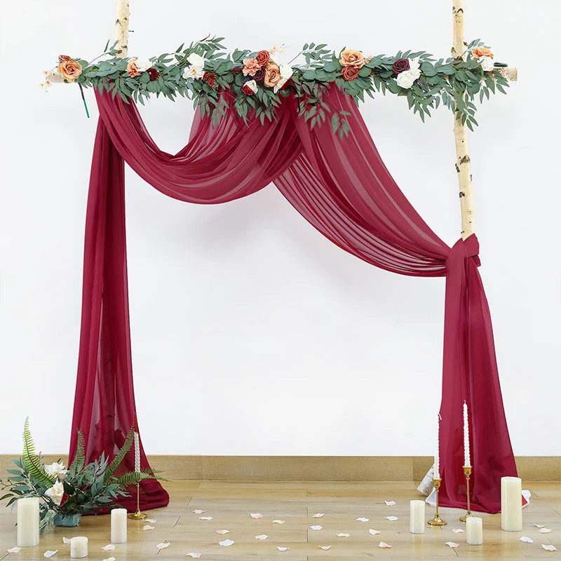 Voilage Arche Mariage Mousseline Fluide