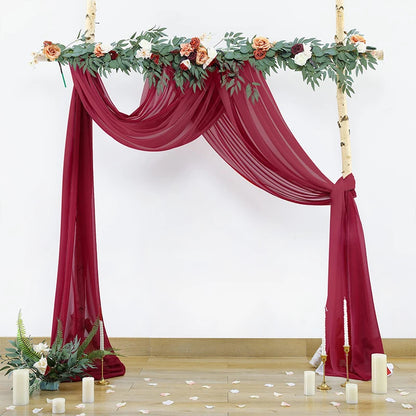 Voilage Arche Mariage Mousseline Fluide