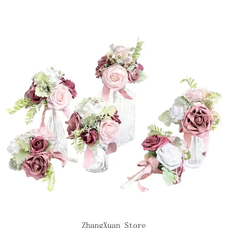 6 bouquets mariée et demoiselles d'honneur