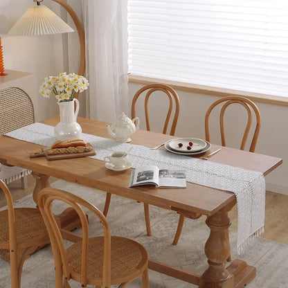 Chemin de Table Crochet Franges