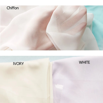 Étole Mariée Cape Mousseline Asymétrique