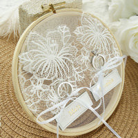 Coussin alliance tulle dentelle vintage — vue 5