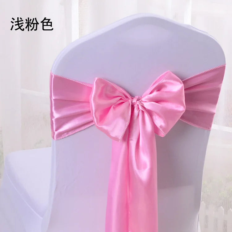 Nœud de Chaise Mariage Satin 275 cm Lot de 10