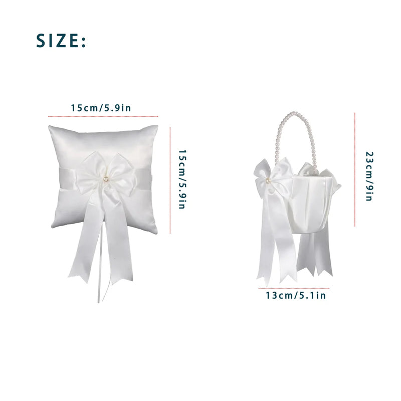 Coussin alliance ivoire et panier perlé — vue 2