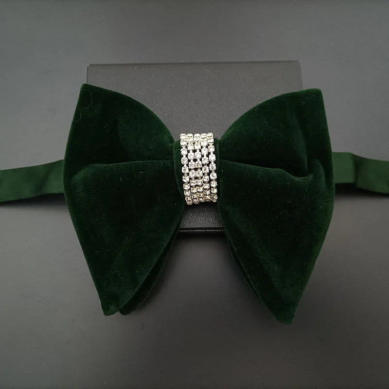 Nœud Papillon Mariage Velours Strass — vue 6