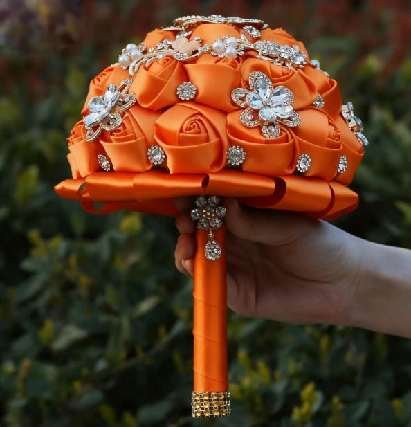 Bouquet de mariée satin et strass — vue 6
