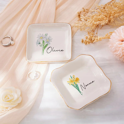 Vide-poche personnalisé fleur de naissance — vue 2