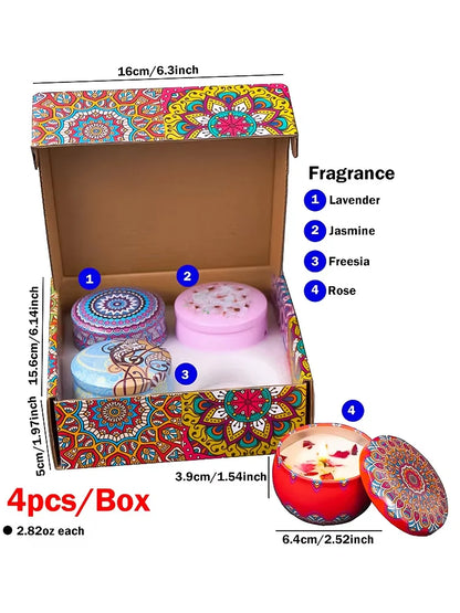 Coffret 4 Bougies Parfumées Mariage