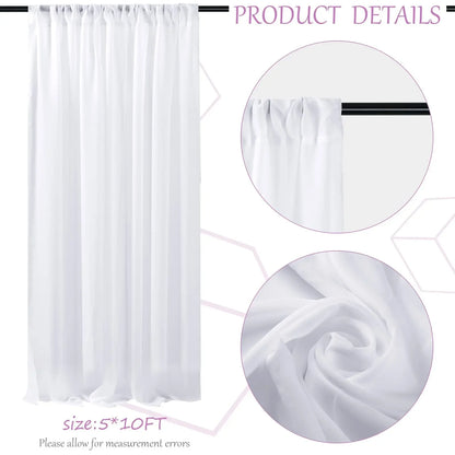 Voilage arche mariage mousseline passe-tringle