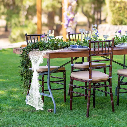 Chemin de table mariage en dentelle — vue 4