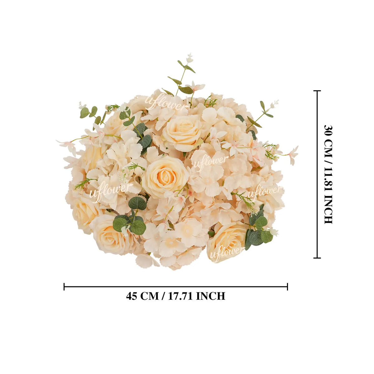 Demi-Boule de Roses Artificielles Mariage — vue 10