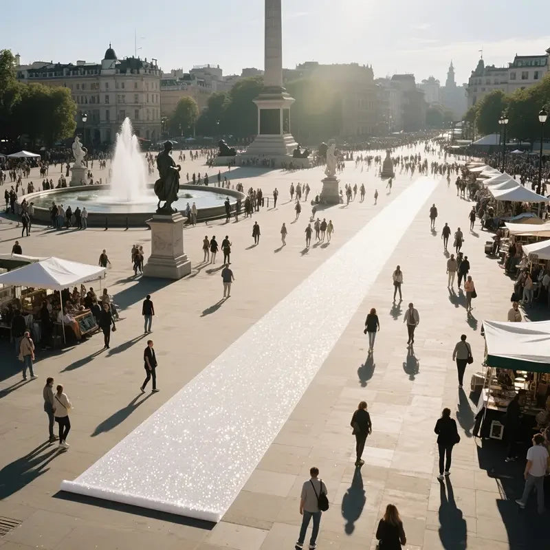 Tapis mariage scintillant pour allée centrale