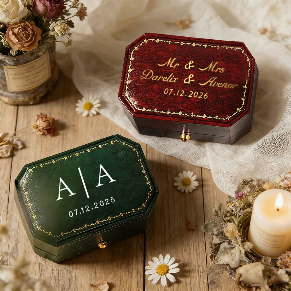 Boîte alliance cuir PU personnalisée