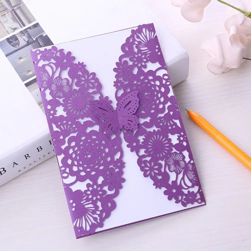 Faire-Part Mariage Fleurs Ajourées — vue 5