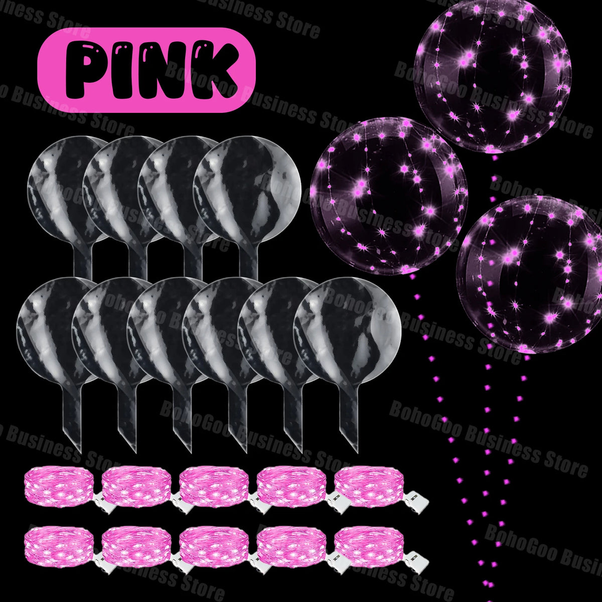 Ballons LED Transparents Mariage