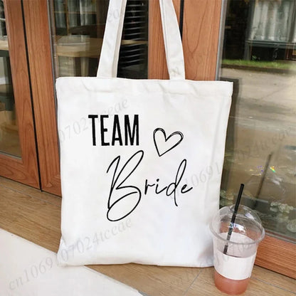 Tote bag EVJF Team Bride toile