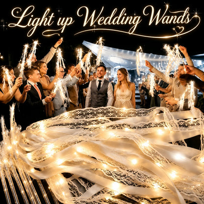 Baguettes lumineuses mariage à rubans