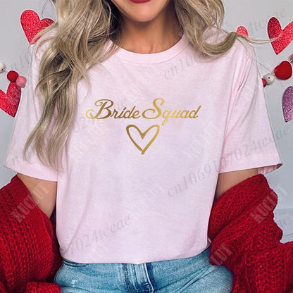 T-shirt EVJF Bride Squad à cœur