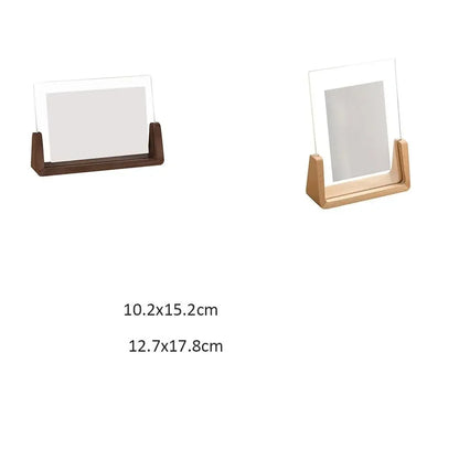 Cadre photo mariage acrylique socle bois en U