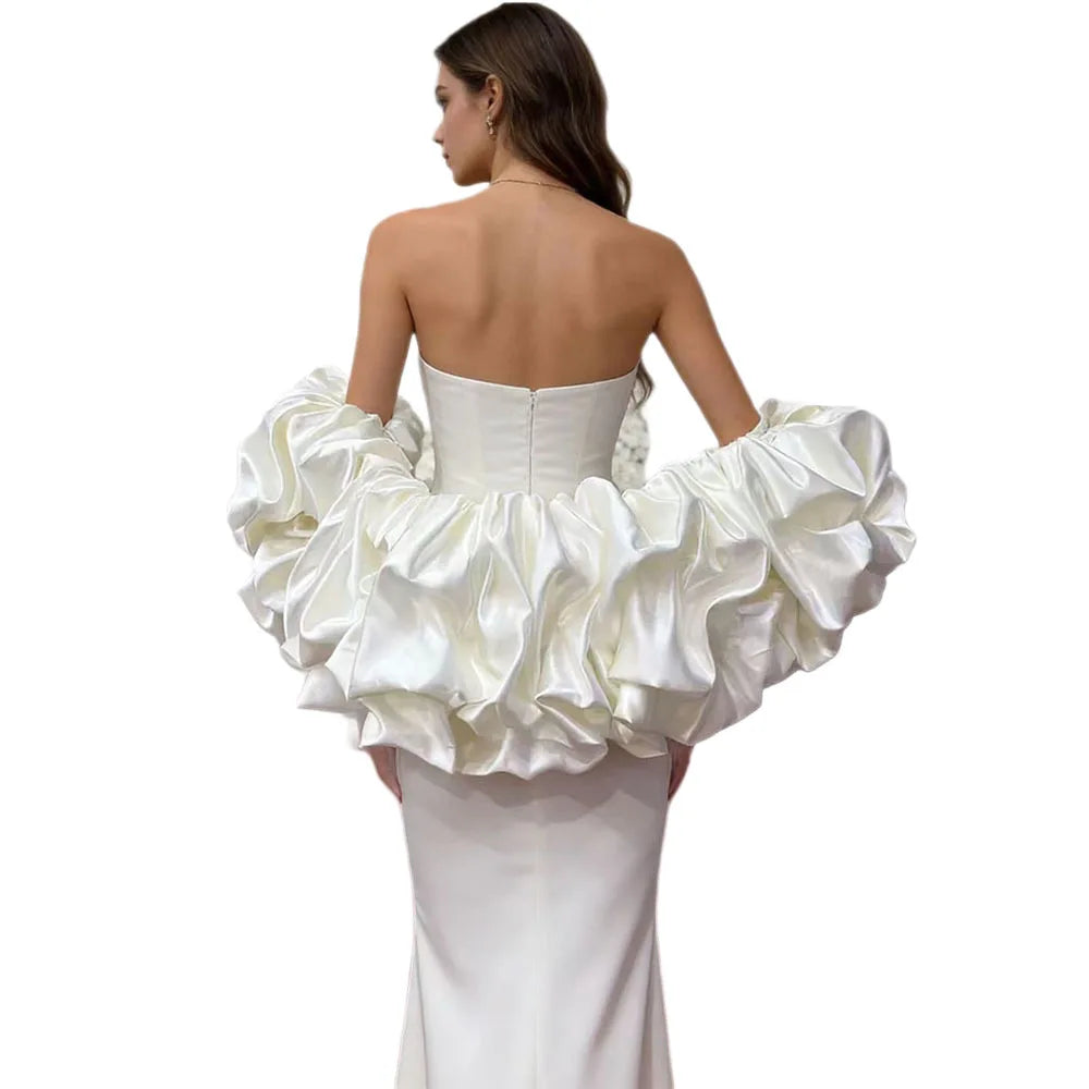 Étole Mariée Boléro Satin à Volants