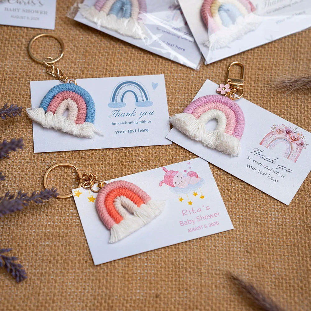 Cadeau invité mariage porte-clés macramé — vue 3