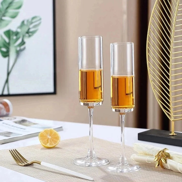 Duo de Flûtes à Champagne Personnalisées Mariés