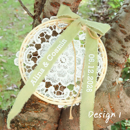 Porte alliance bohème crochet et dentelle