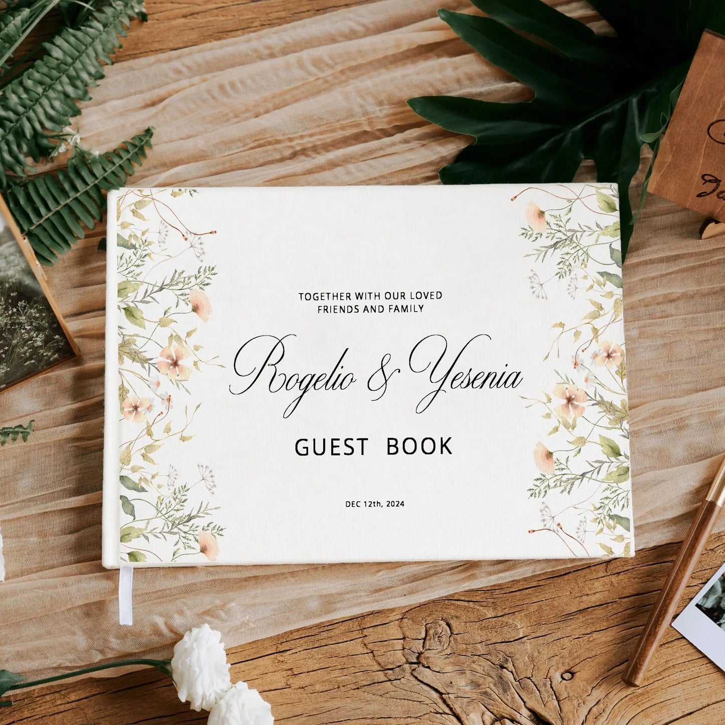 Livre d'Or Mariage Personnalisé 21 Décors au Choix