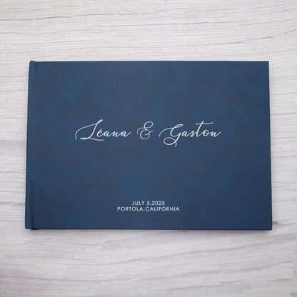 Livre d'Or Mariage Personnalisé Bleu Marine — vue 3
