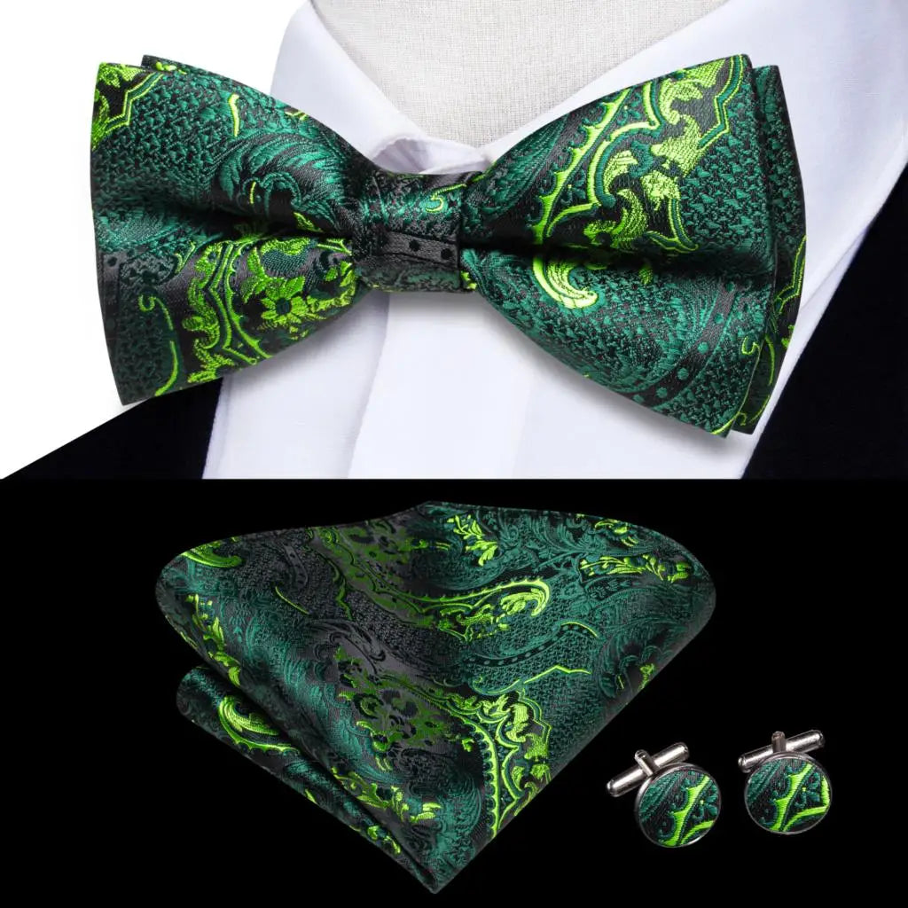 Coffret nœud papillon mariage homme vert