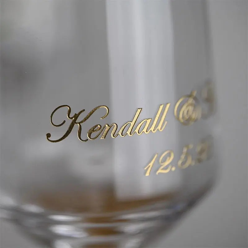 Verre champagne gravé prénoms mariage