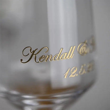 Verre champagne gravé prénoms mariage