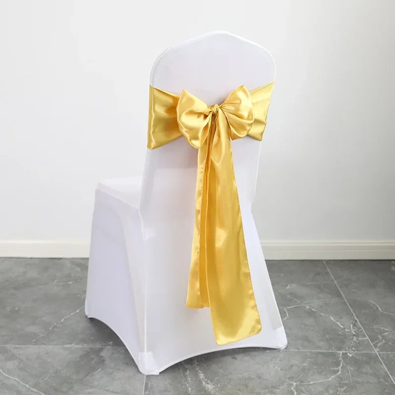 Nœud de Chaise Mariage Satin Lot 10 ou 50