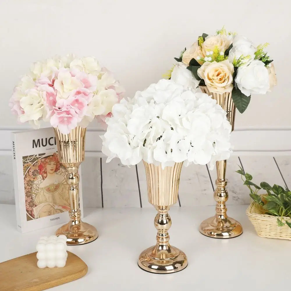 Vase Doré Centre de Table Mariage