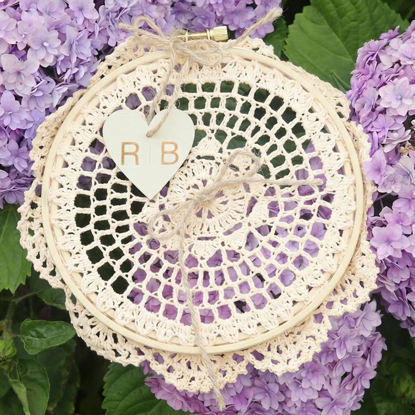 Porte alliance crochet initiales personnalisé
