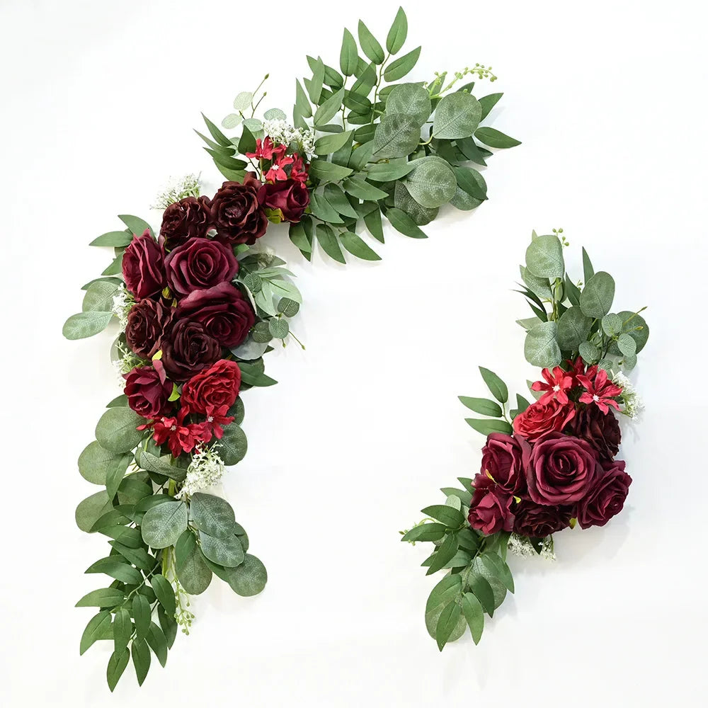 Décor Floral Panneau Mariage Roses Artificielles