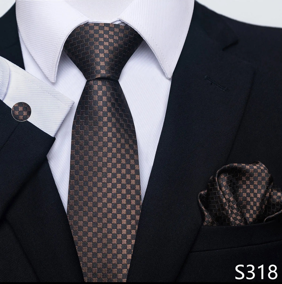 Coffret cravate mariage homme et pochette