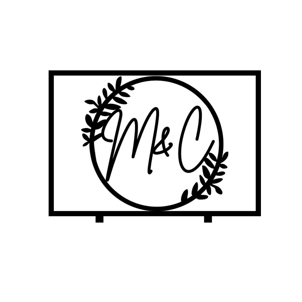 Urne Mariage Bois Monogramme Gravé Personnalisé