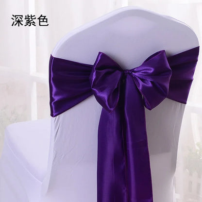 Nœud de Chaise Mariage Satin 275 cm Lot de 10
